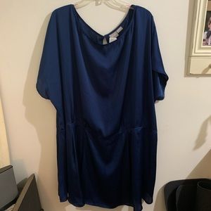 eShakti Custom Shirt Navy Dress Shirt Size 30/32